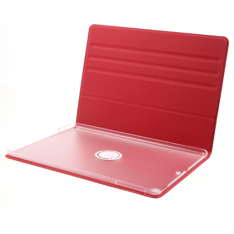 For iPad 9.7-inch (2017) 360 Degree Rotary Stand Leather Smart Case - Red-8