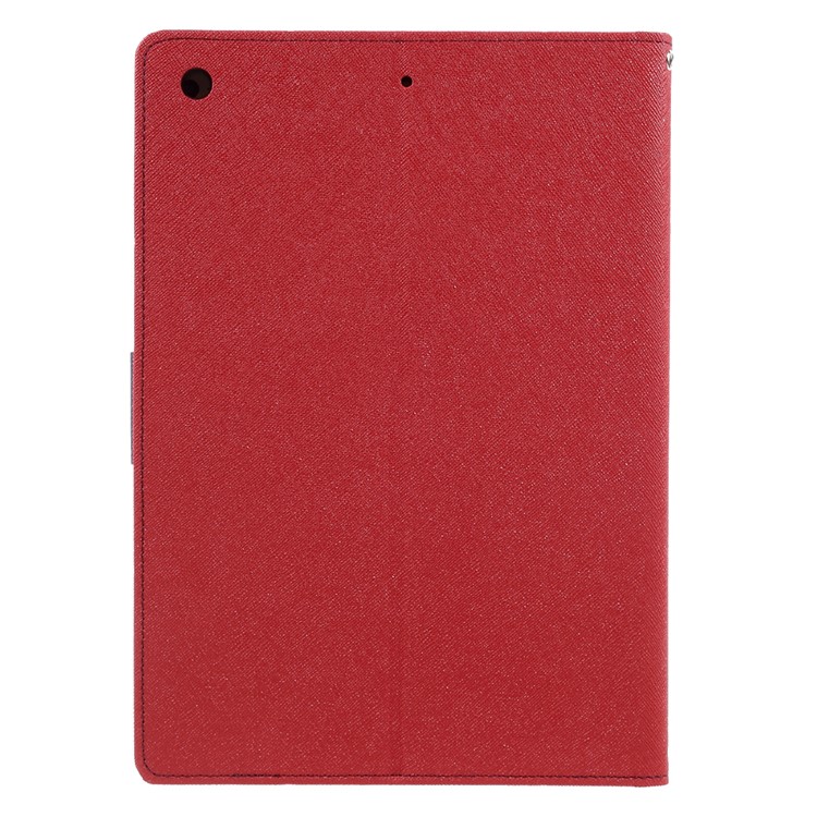 MERCURY GOOSPERY Leather Wallet Case with Stand for iPad 9.7 (2018) / 9.7 (2017) - Red-3