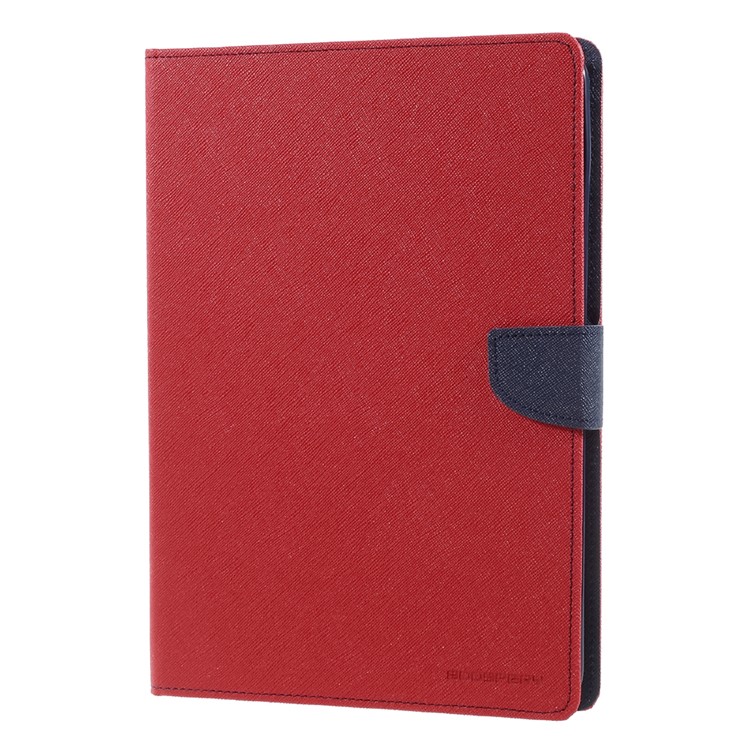 MERCURY GOOSPERY Leather Wallet Case with Stand for iPad 9.7 (2018) / 9.7 (2017) - Red-4