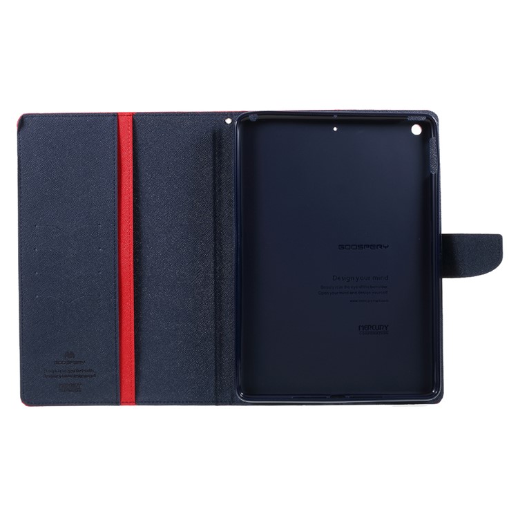 MERCURY GOOSPERY Leather Wallet Case with Stand for iPad 9.7 (2018) / 9.7 (2017) - Red-8