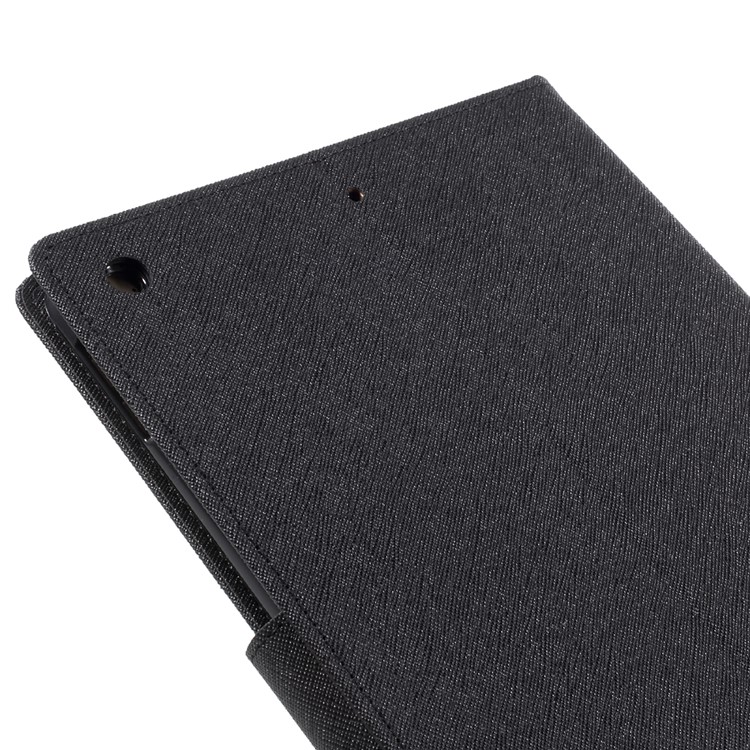 MERCURY GOOSPERY Wallet Leather Tablet Case for iPad 9.7 (2018) / 9.7 (2017) - All Black-8