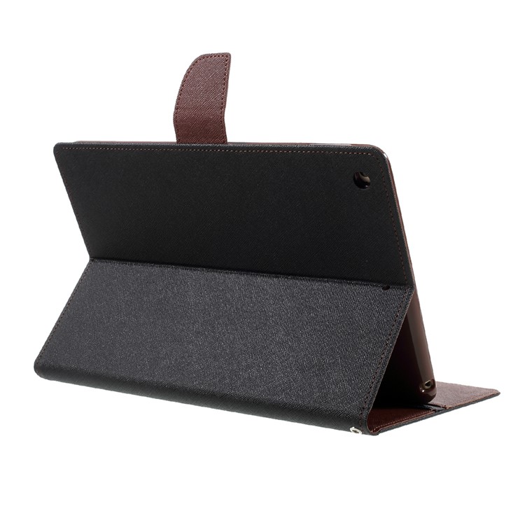 MERCURY GOOSPERY Wallet Leather Case for iPad 9.7 (2018) / 9.7 (2017) - Brown / Black-5