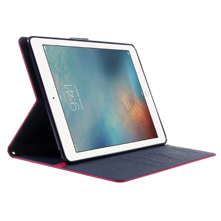 MERCURY GOOSPERY Wallet Stand Leather Cover for iPad 9.7 (2018) / 9.7 (2017) - Rose-4