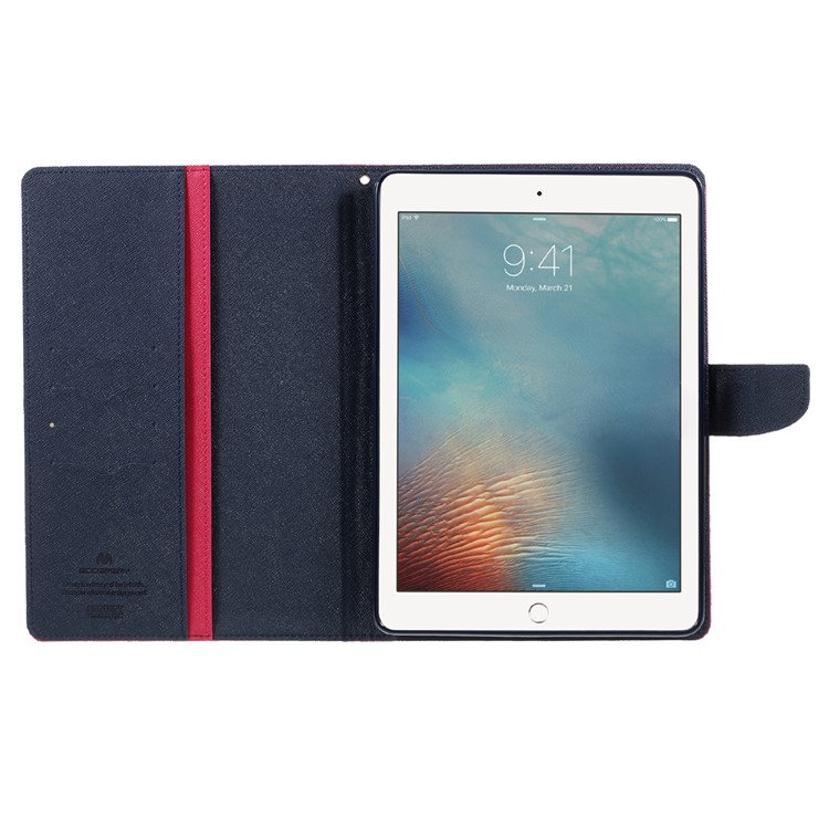 MERCURY GOOSPERY Wallet Stand Leather Cover for iPad 9.7 (2018) / 9.7 (2017) - Rose-6