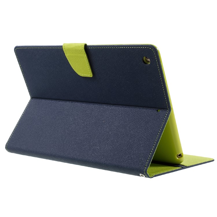 MERCURY GOOSPERY Flip Stand Wallet Leather Case for iPad 9.7 (2018) / 9.7 (2017) - Dark Blue-5