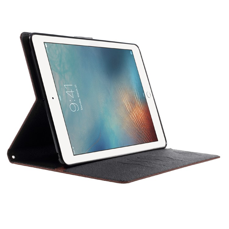 MERCURY GOOSPERY Wallet Leather Case Accessory for iPad 9.7 (2018) / 9.7 (2017) - Coffee-4
