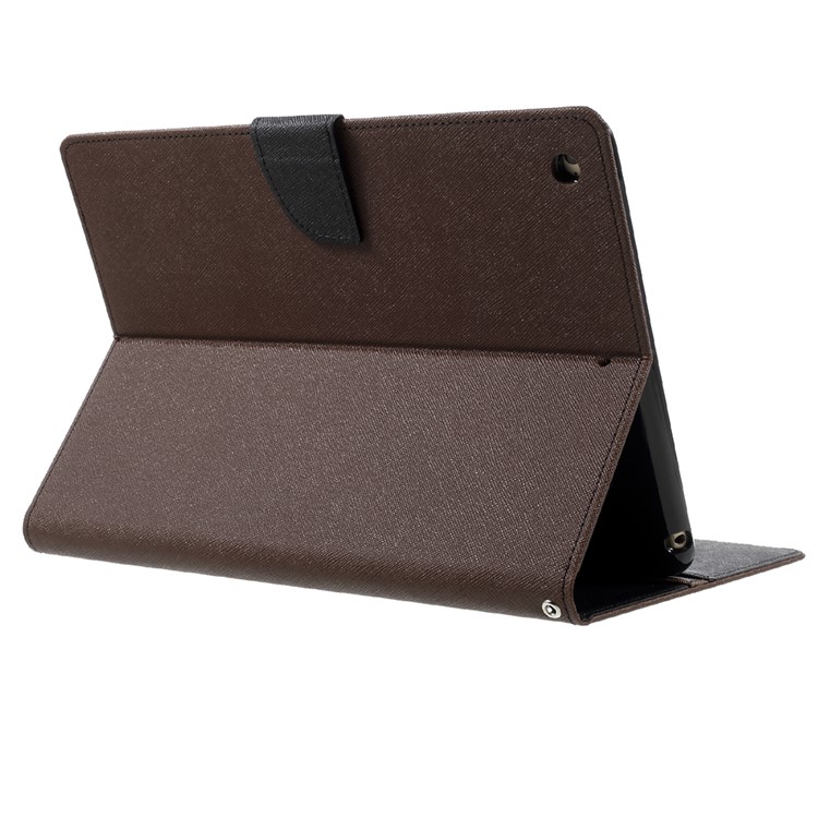 MERCURY GOOSPERY Wallet Leather Case Accessory for iPad 9.7 (2018) / 9.7 (2017) - Coffee-5