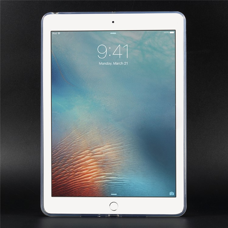 Outer Glossy Inner Matte TPU Shell Cover for iPad Pro 9.7 inch - Transparent-2