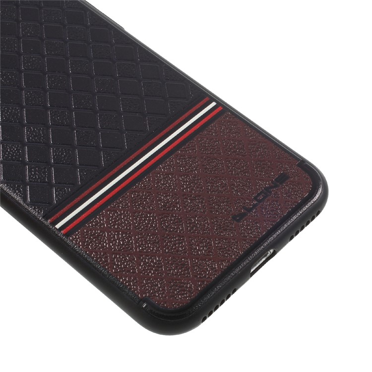 DLONS Grid Series for iPhone 7 4.7 Embossment Soft TPU Case Cover - Black-4