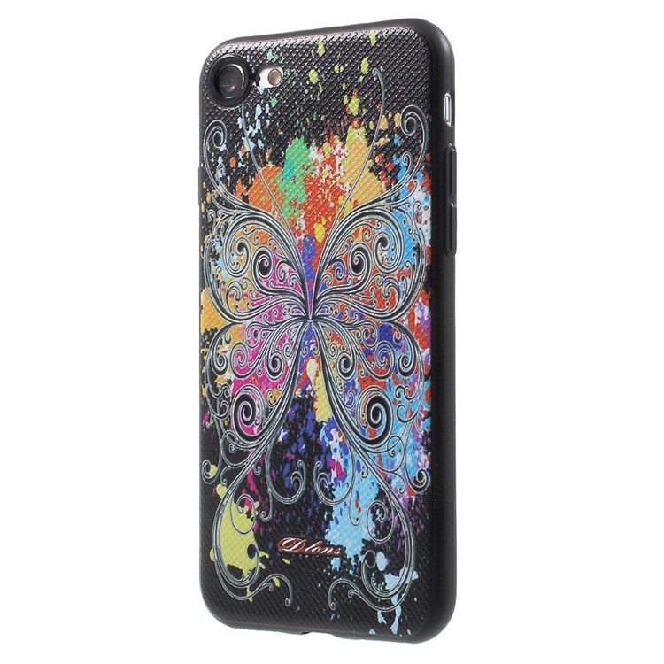 DLONS Charming Butterfly Series Embossing TPU Mobile Case for iPhone 7 4.7 inch - Black-3
