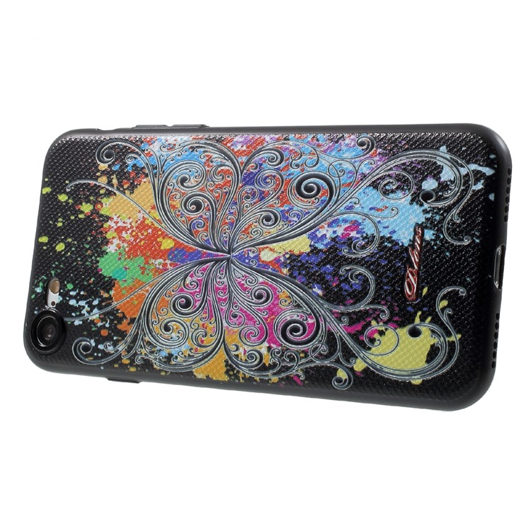 DLONS Charming Butterfly Series Embossing TPU Mobile Case for iPhone 7 4.7 inch - Black-4