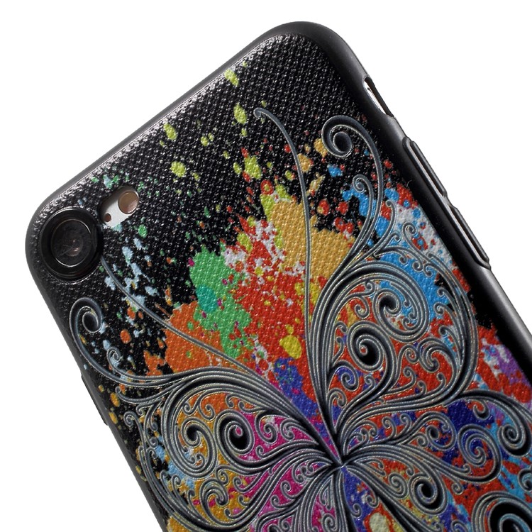 DLONS Charming Butterfly Series Embossing TPU Mobile Case for iPhone 7 4.7 inch - Black-6