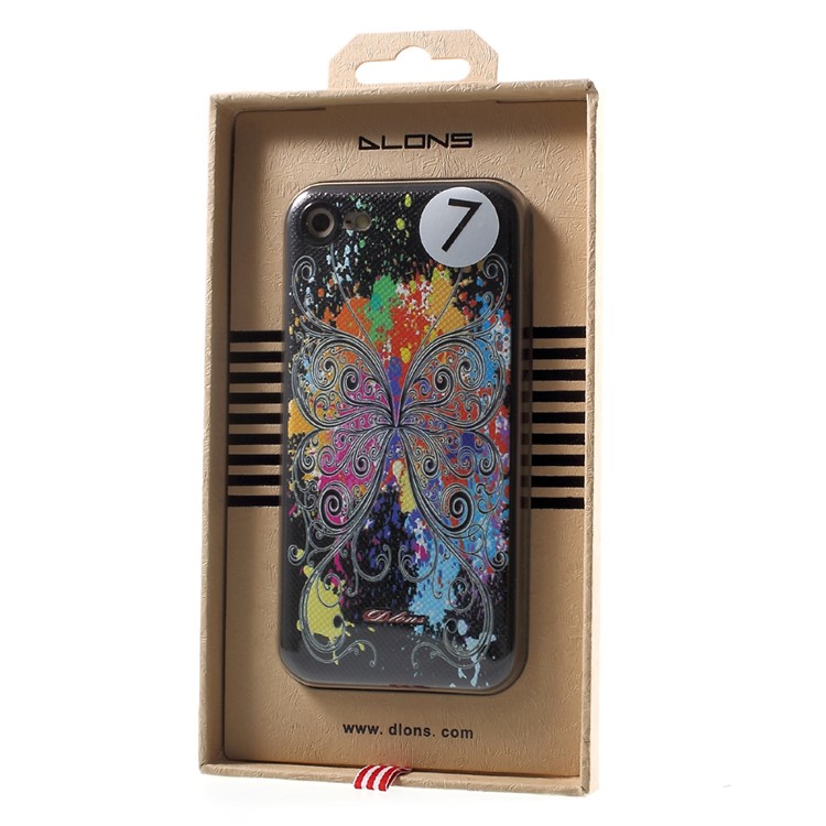 DLONS Charming Butterfly Series Embossing TPU Mobile Case for iPhone 7 4.7 inch - Black-8