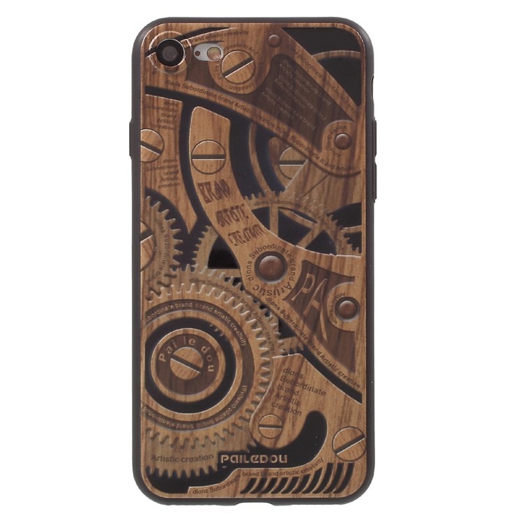 PAILEDOU Gear & Words Series Embossed Pattern TPU Mobile Case for iPhone 7 4.7 inch - Style A-1
