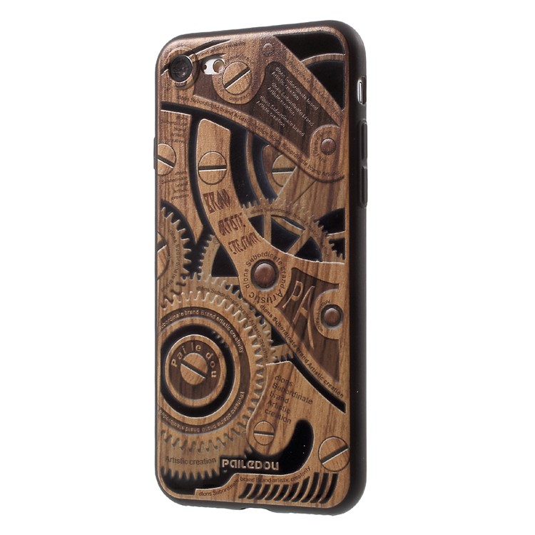 PAILEDOU Gear & Words Series Embossed Pattern TPU Mobile Case for iPhone 7 4.7 inch - Style A-3