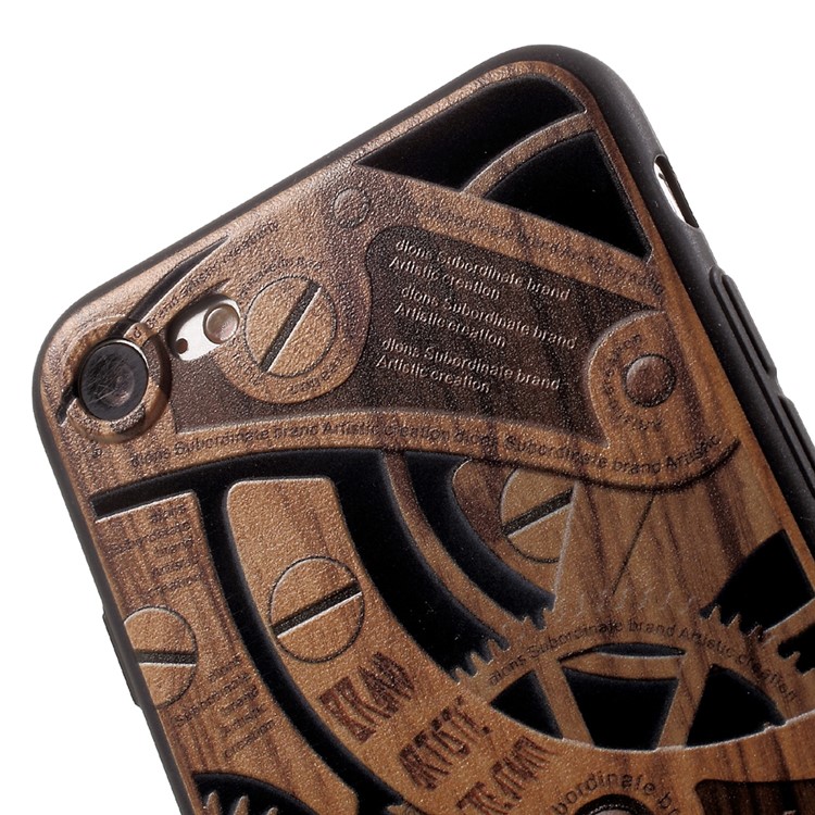 PAILEDOU Gear & Words Series Embossed Pattern TPU Mobile Case for iPhone 7 4.7 inch - Style A-5