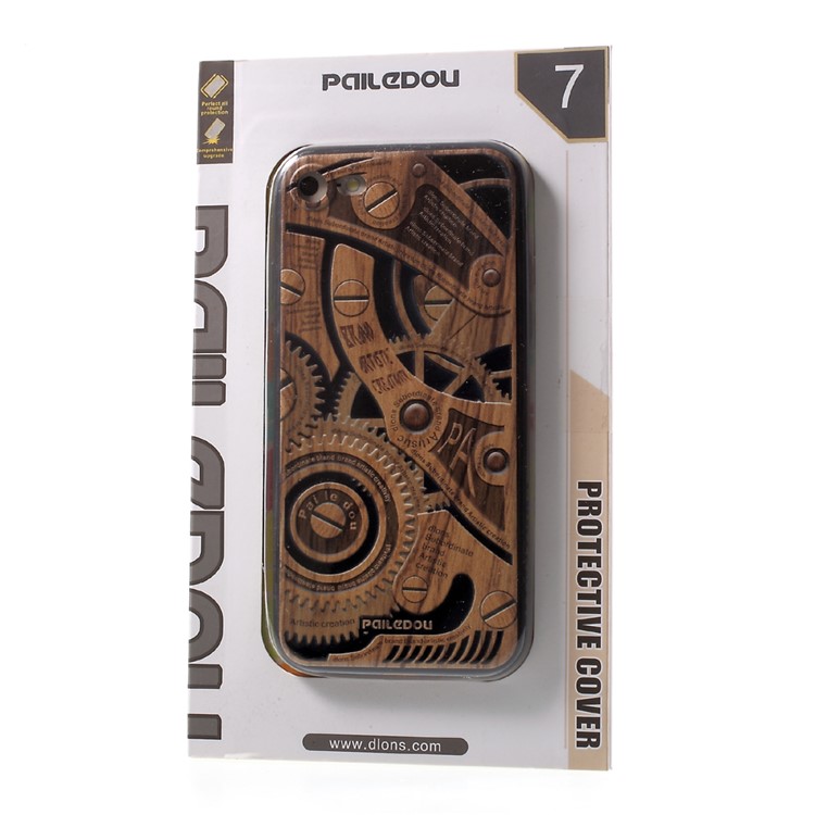 PAILEDOU Gear & Words Series Embossed Pattern TPU Mobile Case for iPhone 7 4.7 inch - Style A-9