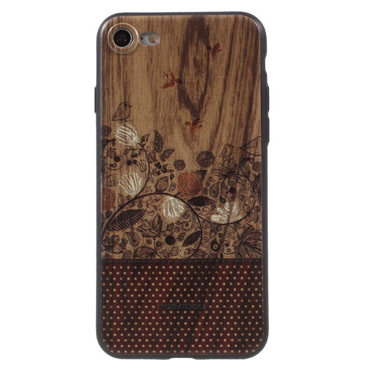 PAILEDOU Flower Series Embossed Pattern TPU Mobile Case for iPhone 7 4.7 inch - Flowers and Birds-1