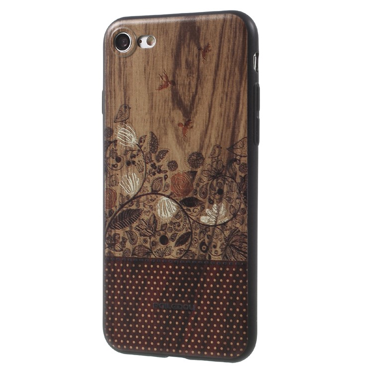 PAILEDOU Flower Series Embossed Pattern TPU Mobile Case for iPhone 7 4.7 inch - Flowers and Birds-2