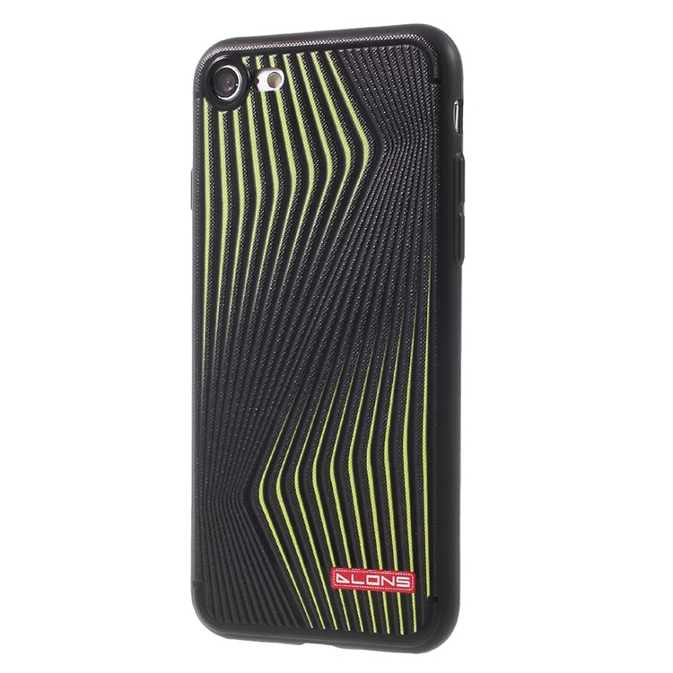 DLONS Dynamic Lines Series Embossment Soft TPU Case for iPhone 7 4.7 inch - Black-2