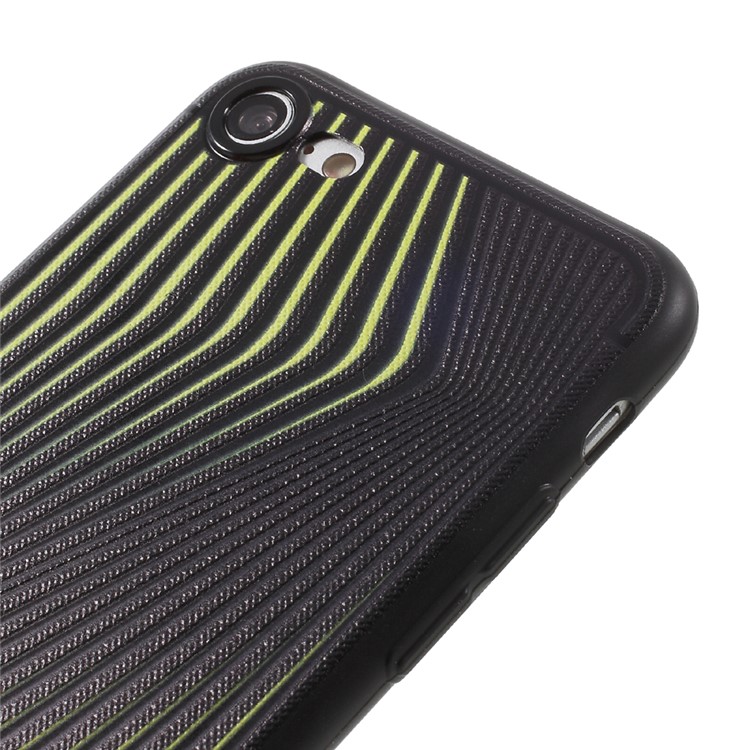 DLONS Dynamic Lines Series Embossment Soft TPU Case for iPhone 7 4.7 inch - Black-4