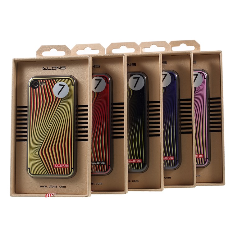 DLONS Dynamic Lines Series Embossment Soft TPU Case for iPhone 7 4.7 inch - Black-7