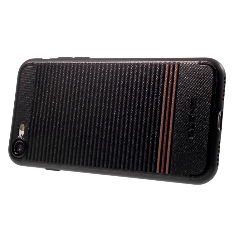 DLONS Fan Series Lines Embossment Soft TPU Cover Case for iPhone 7 4.7 - Black-7