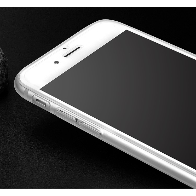 Marble Pattern Transparent Soft TPU Phone Accessory Protective Cover with Ring for iPhone 7 Plus 5.5 inch - White /Three Strips-2