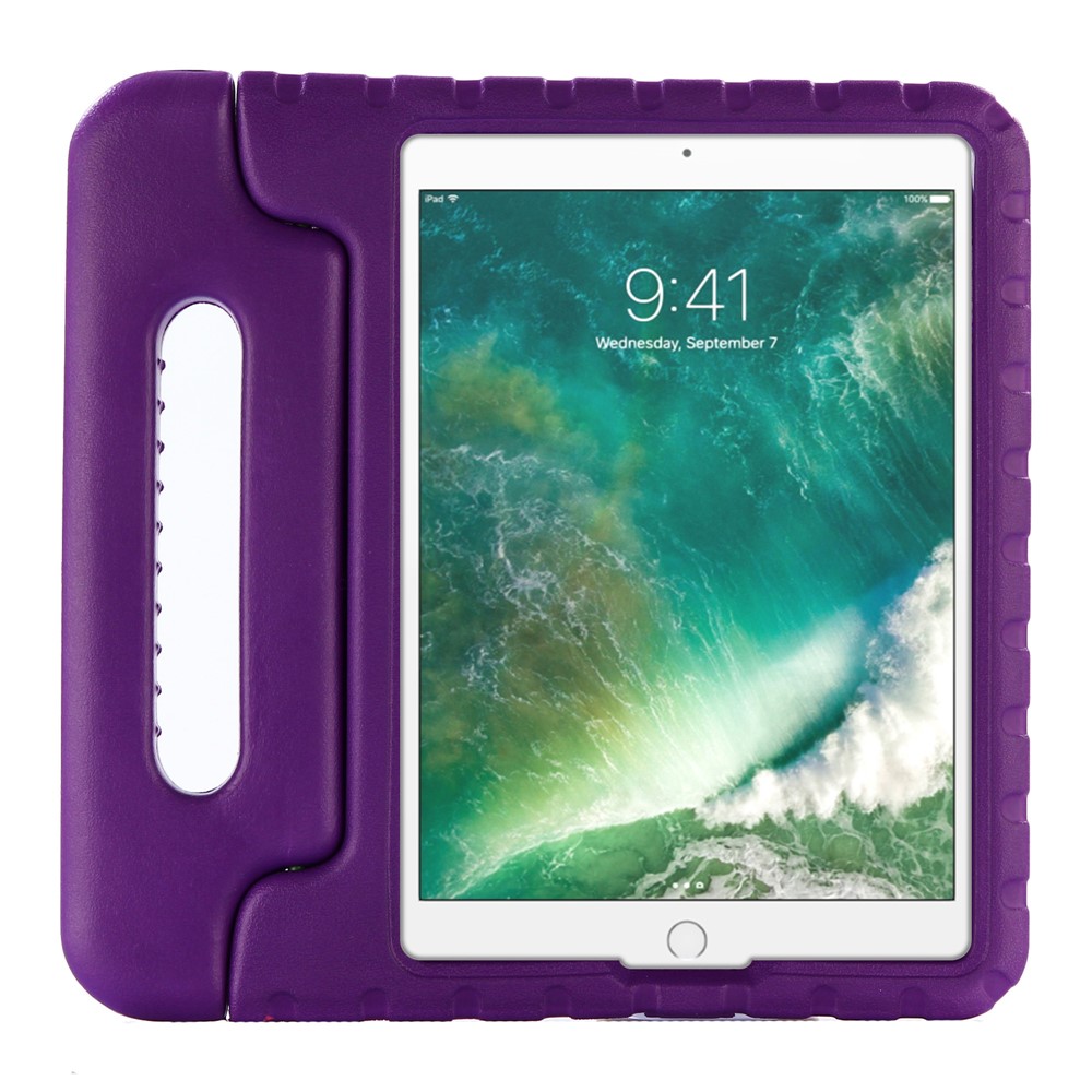 Para IPad 9,7 Pulgadas (2017) / IPad 9.7-Inch (2018) / IPad Air (2013) / IPad Air 2 A Prueba De Golpes EVA Friendly Friendly EVA Tablet Funda Protectora Con Soporte De Mango - Púrpura