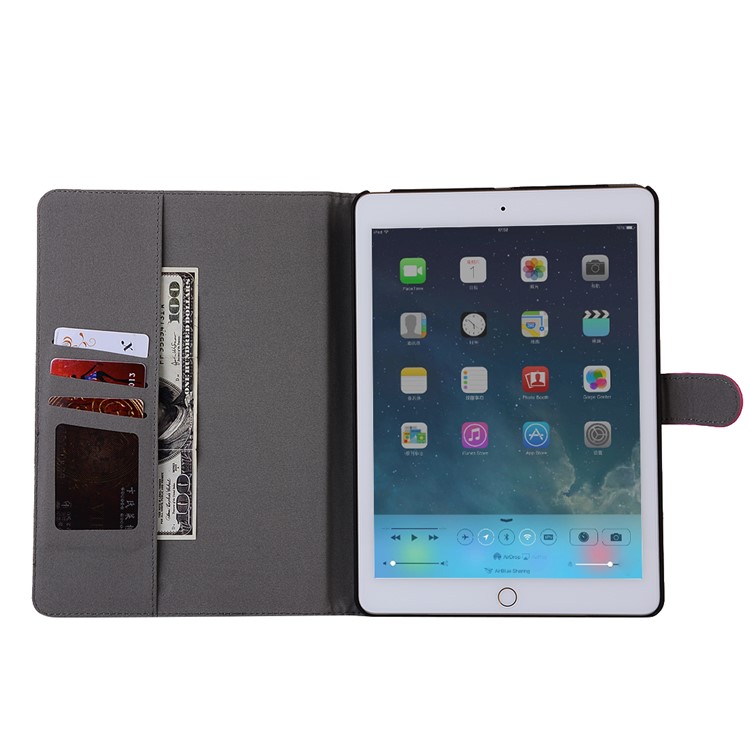 Vintage Wallet Stand Wake & Sleep Leather Tablet Smart Casing for iPad 9.7-inch (2017) - Black-5