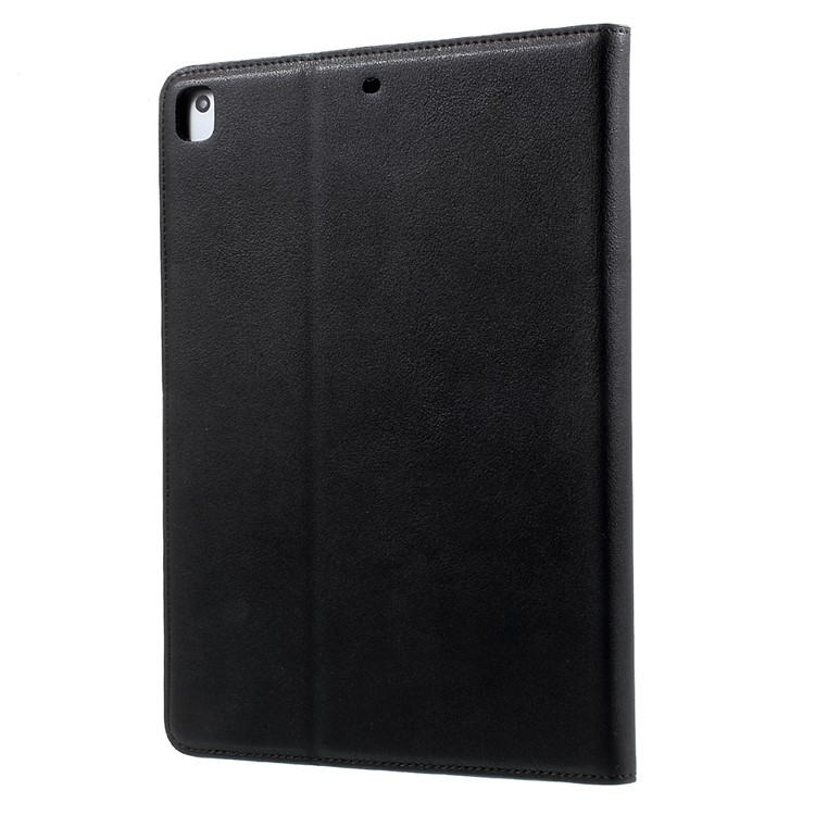 For iPad 9.7-inch (2017) Imprint 3D Pattern Smart Wallet Stand Leather Tablet Case - Blue Wolf-4