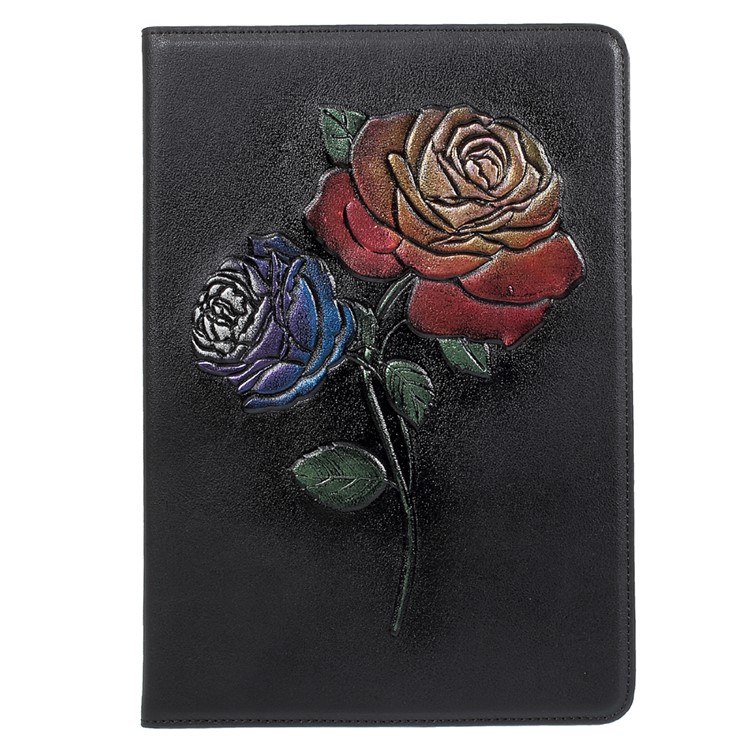 

Imprint 3D Pattern Smart Wallet Stand Leather Flip Case for iPad 9.7 (2018) / 9.7 (2017) - Beautiful Roses