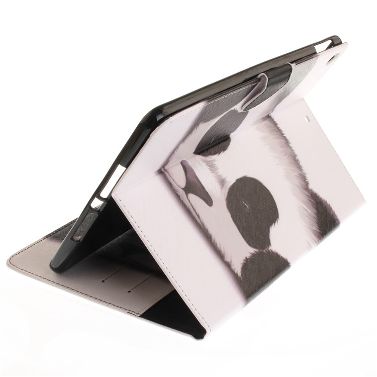 Pattern Printing Wallet Leather Smart Case for iPad 9.7 (2018) / 9.7 (2017) - Panda-7