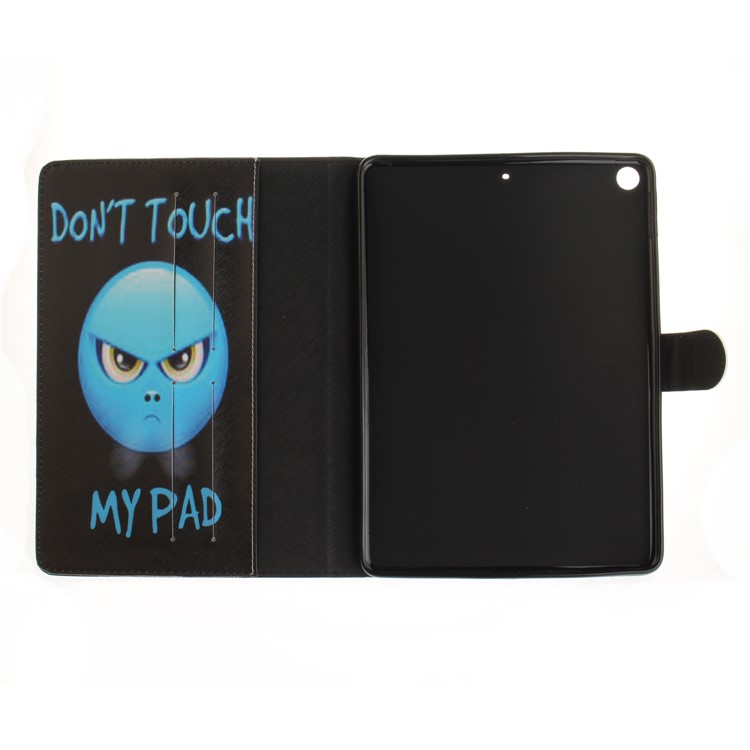Cubierta de protección elegante de la carpeta del cuero modelado para el iPad 9.7 pulgadas (2017) - no toque mi cojín-10