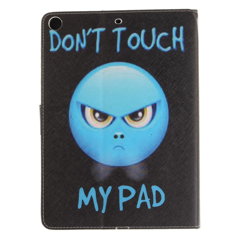 Cubierta de protección elegante de la carpeta del cuero modelado para el iPad 9.7 pulgadas (2017) - no toque mi cojín-3