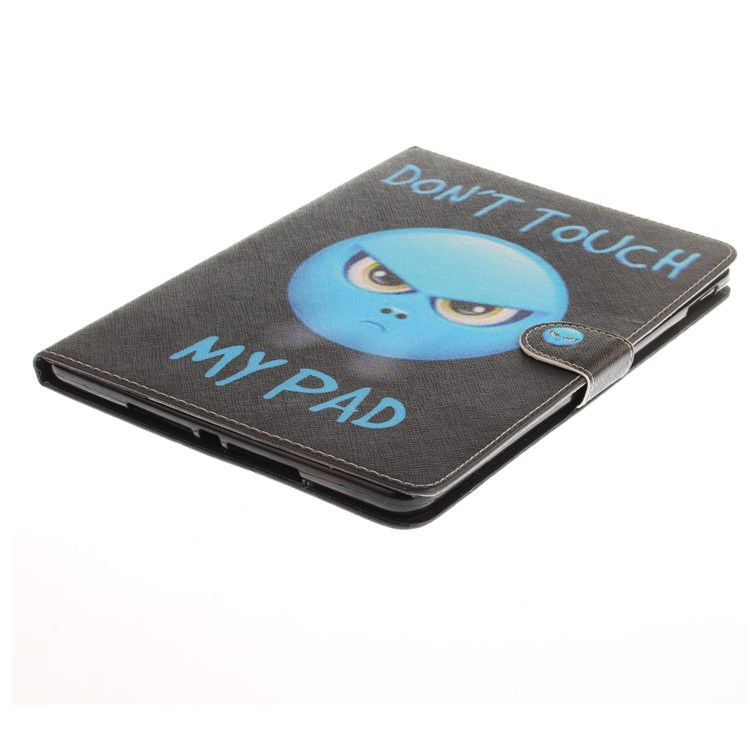Cubierta de protección elegante de la carpeta del cuero modelado para el iPad 9.7 pulgadas (2017) - no toque mi cojín-4