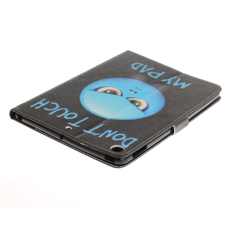 Cubierta de protección elegante de la carpeta del cuero modelado para el iPad 9.7 pulgadas (2017) - no toque mi cojín-5