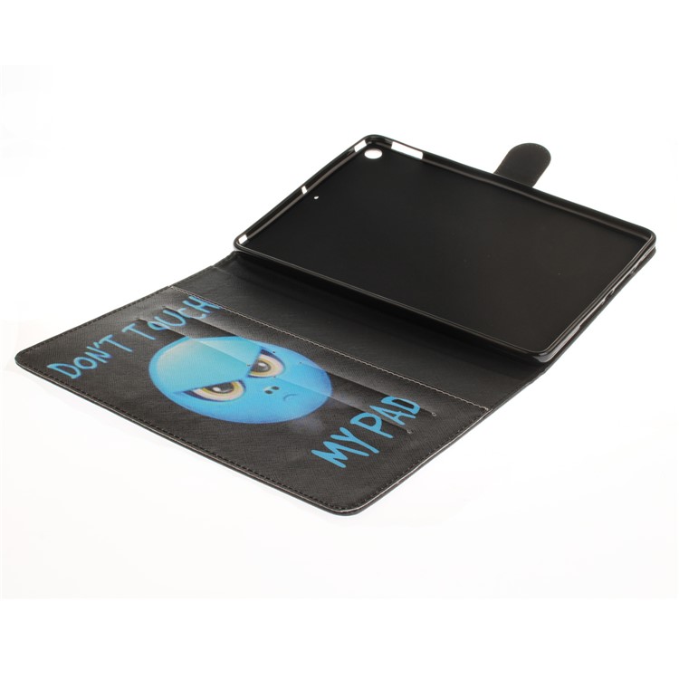 Cubierta de protección elegante de la carpeta del cuero modelado para el iPad 9.7 pulgadas (2017) - no toque mi cojín-8