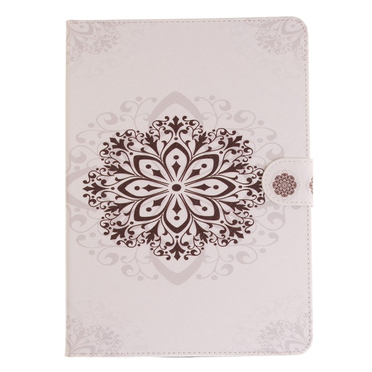 Patterned Smart Stand Leather Cover Case for iPad 9.7 (2018) / 9.7 (2017) - Stencil Pattern-2