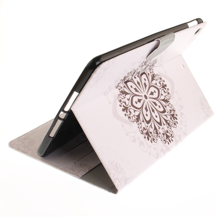 Patterned Smart Stand Leather Cover Case for iPad 9.7 (2018) / 9.7 (2017) - Stencil Pattern-7