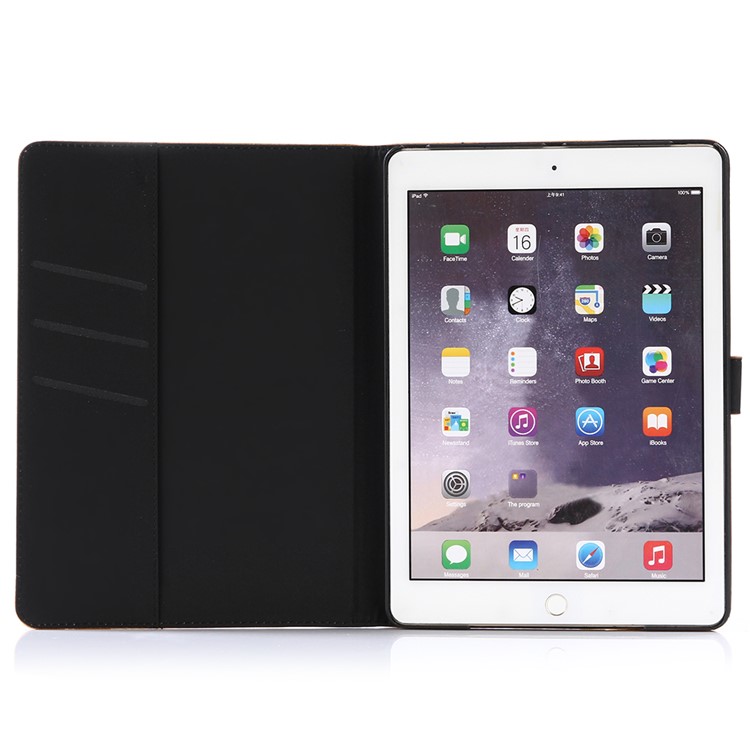 Pour iPad 9.7 pouces (2017) Retro Crazy Horse Leather Stand Mobile Phone Shell - Noir-4