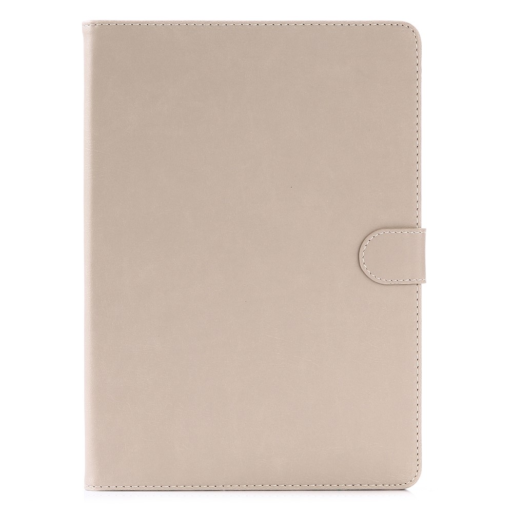 For iPad 9.7 (2018) / 9.7 (2017) Retro Crazy Horse Leather Phone Case with Stand - Beige-2