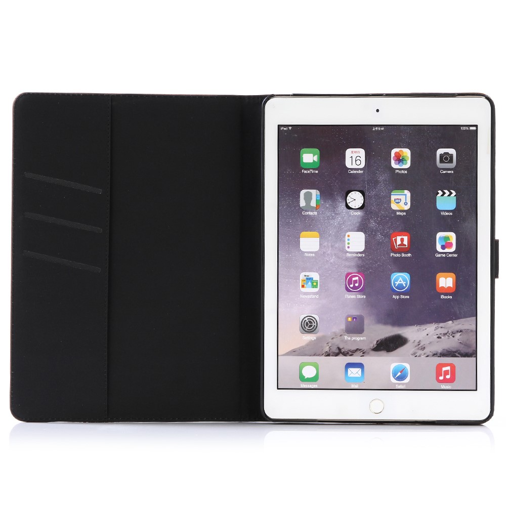 For iPad 9.7 (2018) / 9.7 (2017) Retro Crazy Horse Leather Phone Case with Stand - Beige-4