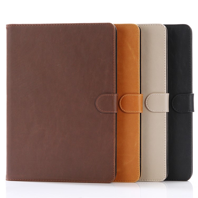 Retro Crazy Horse Leather Stand Phone Casing for iPad 9.7 (2018) / 9.7 (2017) - Coffee-12