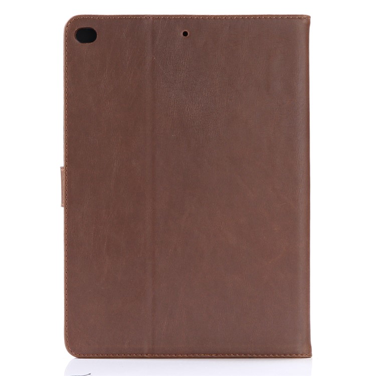 Retro Crazy Horse Leather Stand Phone Casing for iPad 9.7 (2018) / 9.7 (2017) - Coffee-3