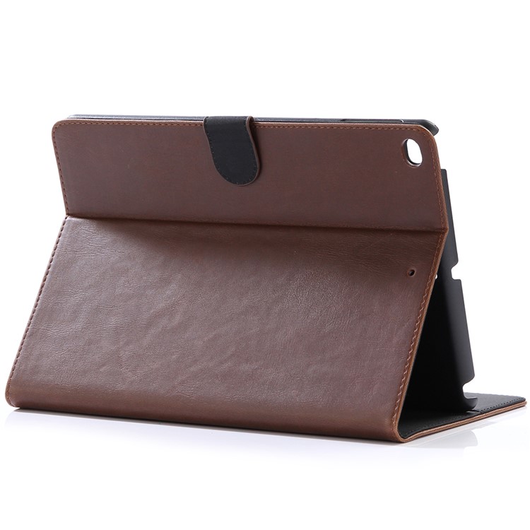 Retro Crazy Horse Leather Stand Phone Casing for iPad 9.7 (2018) / 9.7 (2017) - Coffee-5
