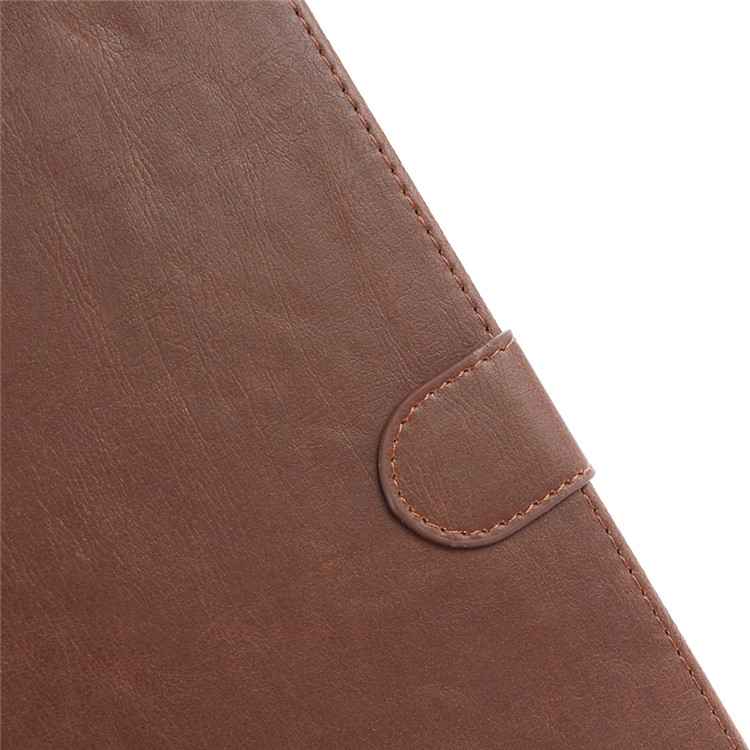 Retro Crazy Horse Leather Stand Phone Casing for iPad 9.7 (2018) / 9.7 (2017) - Coffee-7
