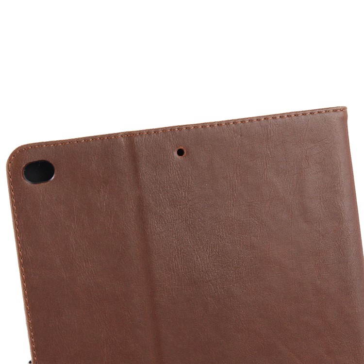Retro Crazy Horse Leather Stand Phone Casing for iPad 9.7 (2018) / 9.7 (2017) - Coffee-9
