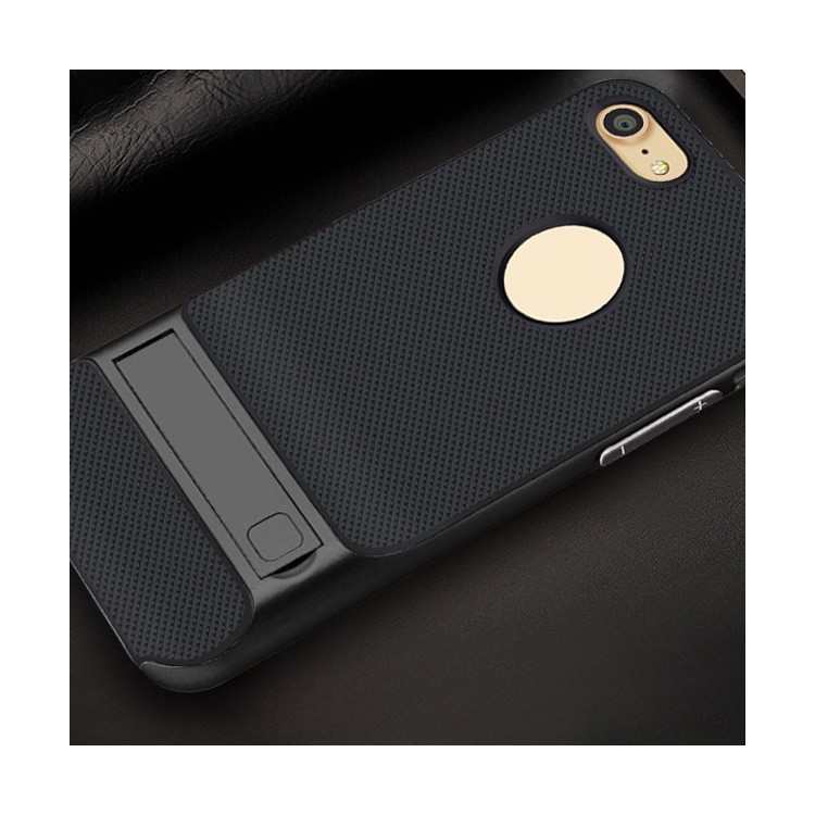 ELEGANCE Griglia modello TPU + PC Kickstand Accessorio per telefono cellulare per iPhone 8 / iPhone 7 4.7 pollici - Grigio-2
