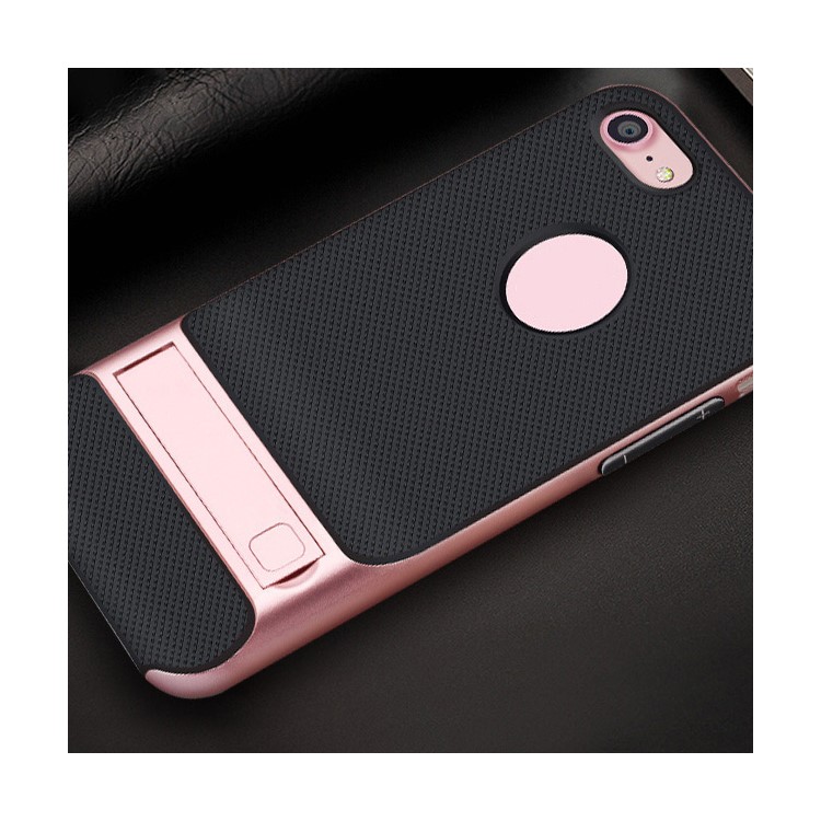 ELEGANCE Griglia modello TPU + PC Kickstand Coperchio combinato per iPhone 8 / iPhone 7 4.7 pollici - alzarsi aureo-5